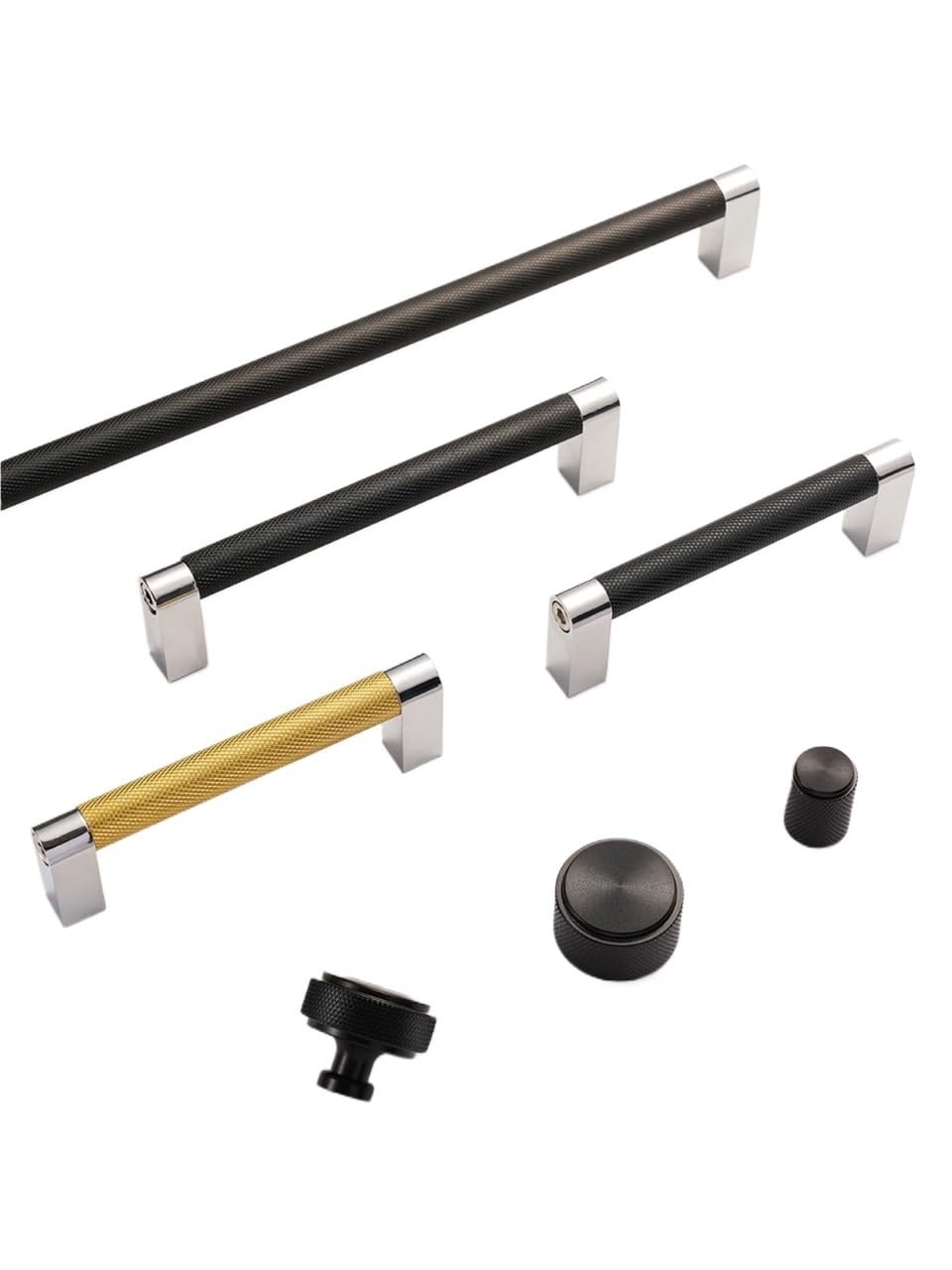 Gwyzax 9-96Mm Antique Cabinet Pulls 2Pcs Aluminum Alloy T-Bar Drawer Handles Gold Black Cabinet Pulls 96-320Mm
