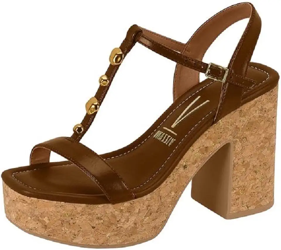 Sandália Feminina Vizzano 6541101 Salto Alto Plataforma