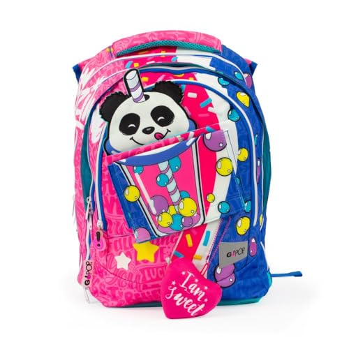 GO POP Zaino Bubble Star Estensibile Round Per Bambine, 3 Scomparti E Tasche Interne, Schienale E Spallacci Imbottiti, Con Fascia Personalizzata E Pop Up, Per Scuole Elementari e Medie