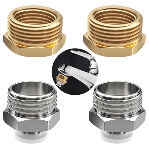 CESFONJER Kit conectores para manguera jardín, adaptador conexión rápida para grifo agua 1/2'' a conector 8 mm, accesorios reductores latón 3/4'' a 1/2'', adaptador manguera a grifo