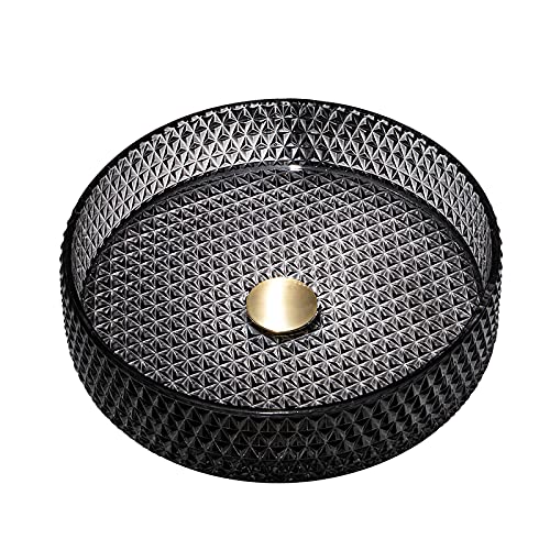 JMXD Handwaschbecken Klein Gäste WC Aufsatzwaschbecken Glas Waschtisch Set Zylindrisch Aufsatz-Waschschale Waschtisch mit Pop-up-Abfluss(Enthält Keinen Wasserhahn),Schwarz Cover