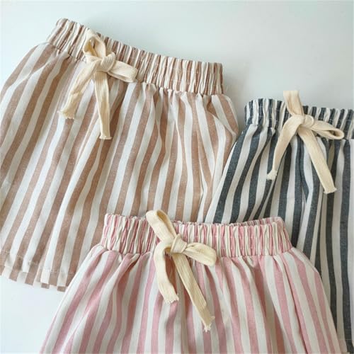 Short en coton lin bébé léger respirant taille élastique - 3
