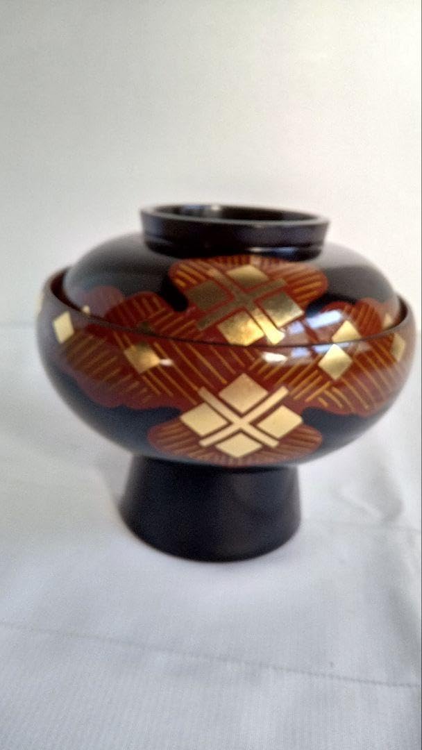 木製漆器 竹鶏蒔絵 吸物膳 五客 溜塗 黒塗 足付 四方膳 金蒔絵【CM237】 木製漆器 竹鶏蒔絵 吸物膳 五客 溜塗 黒塗 足付 四方膳