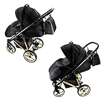 Kinderwagen Set 3in1 2in1 Buggy OXV-3D by Lux4Kids Gold 02 4in1 Autositz +Isofix