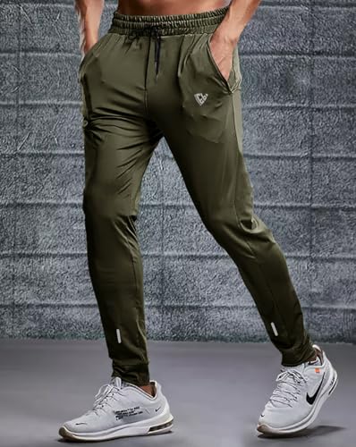 Image of Noble Monk Men's Regular Fit Track Pants | Sport Pant | Plain Track Pant for Men Charcoal Grey