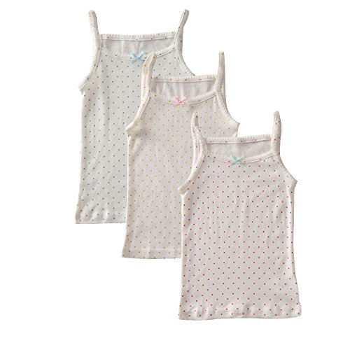 benetia Girls' Soft Cotton Undershirts 3-Pack