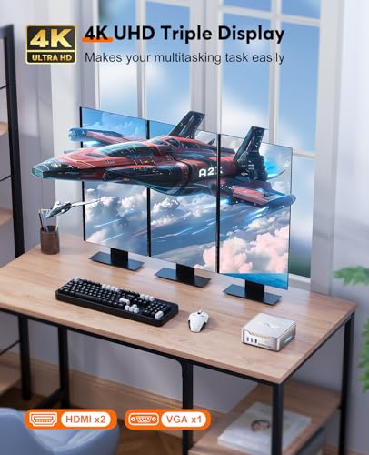Image of KAMRUI GK3Plus Mini PC, 12th Gen Alder Lake- N97(up to 3.6GHz), 8GB DDR4 RAM 256GB M.2 SSD, Mini Computer Support 4K Display /USB3.0 /WiFi 5 /BT4.2 /Gigabit Ethernet Mini PC Home /Office