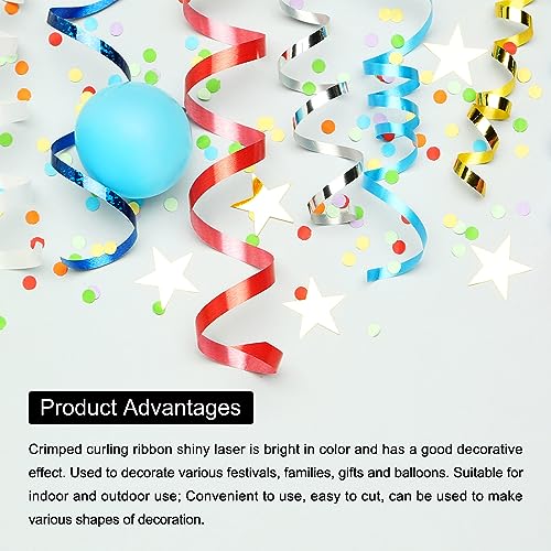 PATIKIL 2pcs Curling Ribbon Crimped Balloon String Shiny Metallic 5mm 10m Iridescent for Party Decoration Gift Wrapping Crafts Champagne Gold - Image 4