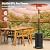 EAST OAK 48,000 BTU Patio Heater for Outdoor Use with Round Table Design, Double-Layer Stainless Steel Burner, Wheels, Triple Protection System, Outdoor Heater for Home and Residential, Black