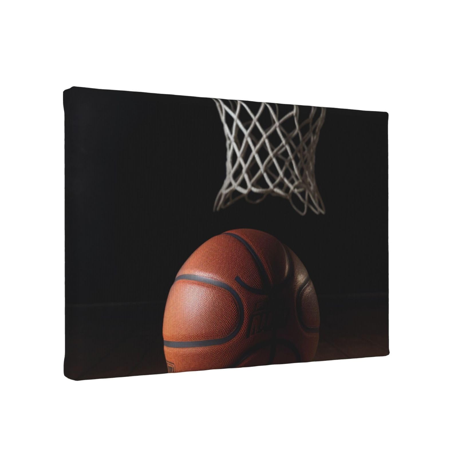 YKLJG Basketball Printed Wall Art Canvas Painting 30x20 CM Wooden Framed Picture Painting Artwork Prints for Bedroom Kitchen Home Office Decor
