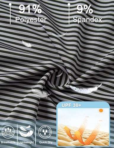 MAGCOMSEN Men's Polo Shirts Short Sleeve Striped Golf Polos Dry Fit Casual Performance Collared Shirt3