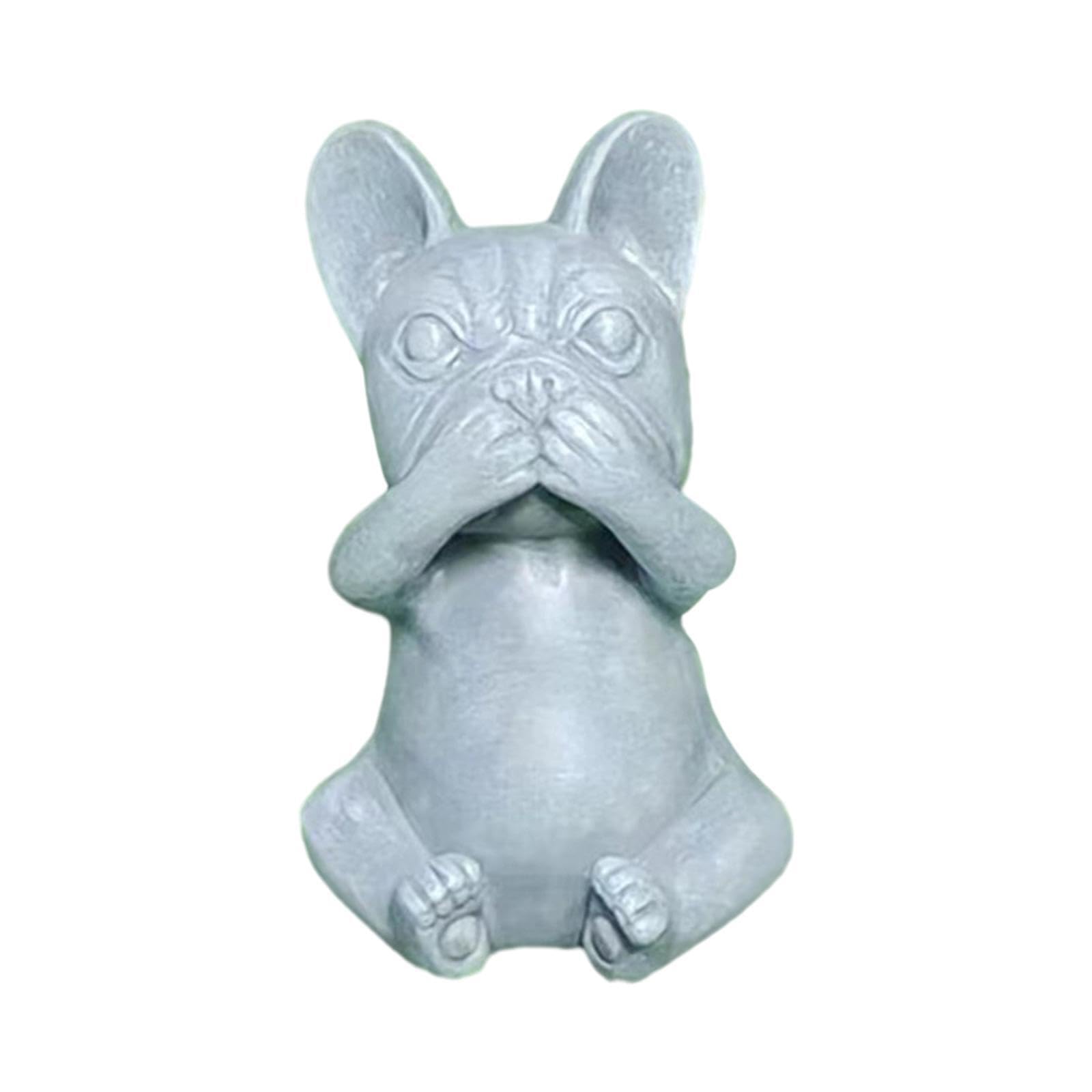 TWISAXC Bulldog Statues Figurines Home Decor Accents Resin Crafts Sculpture Environmental Friendliness Environmentally Friendly Animal Statue Bulldog, Not Talk, 11.5x7x7cm