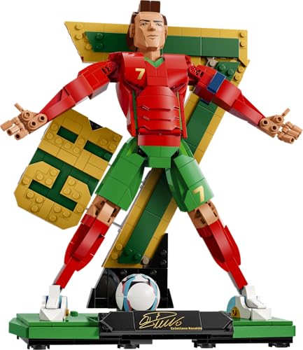 LEGO Editions Cristiano Ronaldo – Légende du Foot - Jeu Football - Figurine 3D à Exposer - Décoration DIY de Chambre d'enfant - Cadeau dès 12 Ans pour Garçon, Fille ou Adulte Fan de Sport 43016