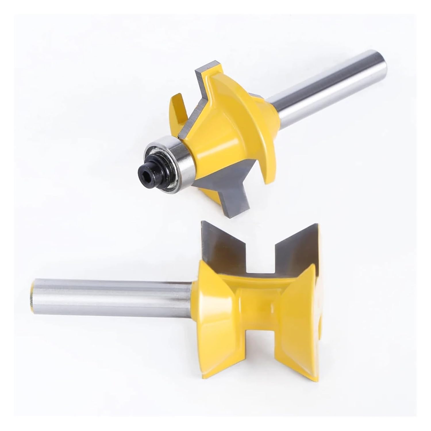 2 Pcs 8mm Shank 120 Degree Tungsten Alloy Wood Burrs for Wood Grooving Tenon Bits Tools 02120