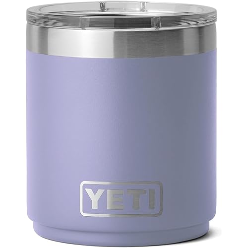 YETI Rambler 10 oz Stackable Lowball 2.0, Vacuum Insulated, Stainless Steel with MagSlider Lid, Cosmic Lilac