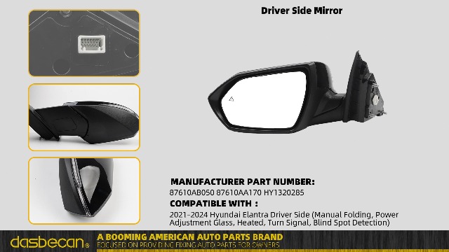 Amazon.com: Dasbecan Left Side Door Mirror Compatible with