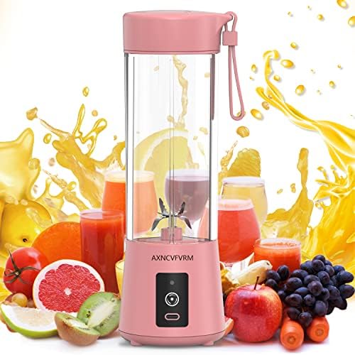 Portable Blender Juicer, Rechargeable 4000mAh Personal High Speed Smoothie Blender USB C Fruit Mixing Machine for Protein Shakes and Smoothies, Baby Food