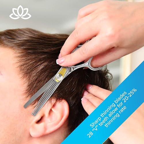 Image of Equinox Professional Razor Edge Hair Cutting /Thinning Scissor Set /2, 6.5 inch