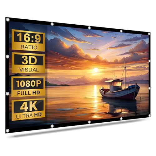 Pantalla de proyección plegable 150 pulgadas 16:9 portátil miniatura 1