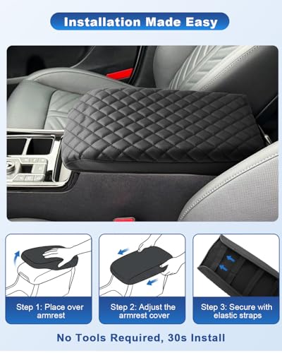Image of CDEFG for 2026 Kia Sorento Center Console Cover for 2026 Kia Sorento Accessories Armrest Cover Middle Console Protector Arm Rest Pad Leather