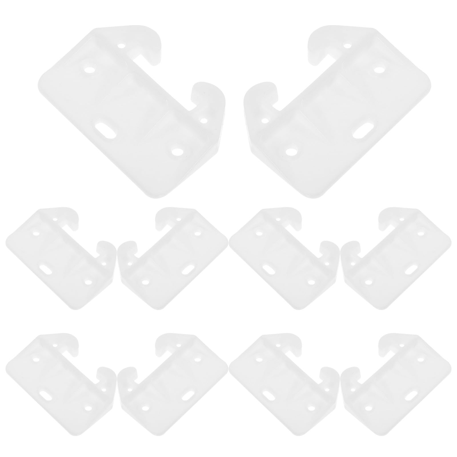 12 Pièces Butée de Tiroir en Pp Blanc, Lot de de Rechange Vis
