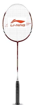 Li-Ning AYPK162-4 Carbon-Fiber Power 1500 G-Force Badminton Racquet, Size S2 (Red/White)
