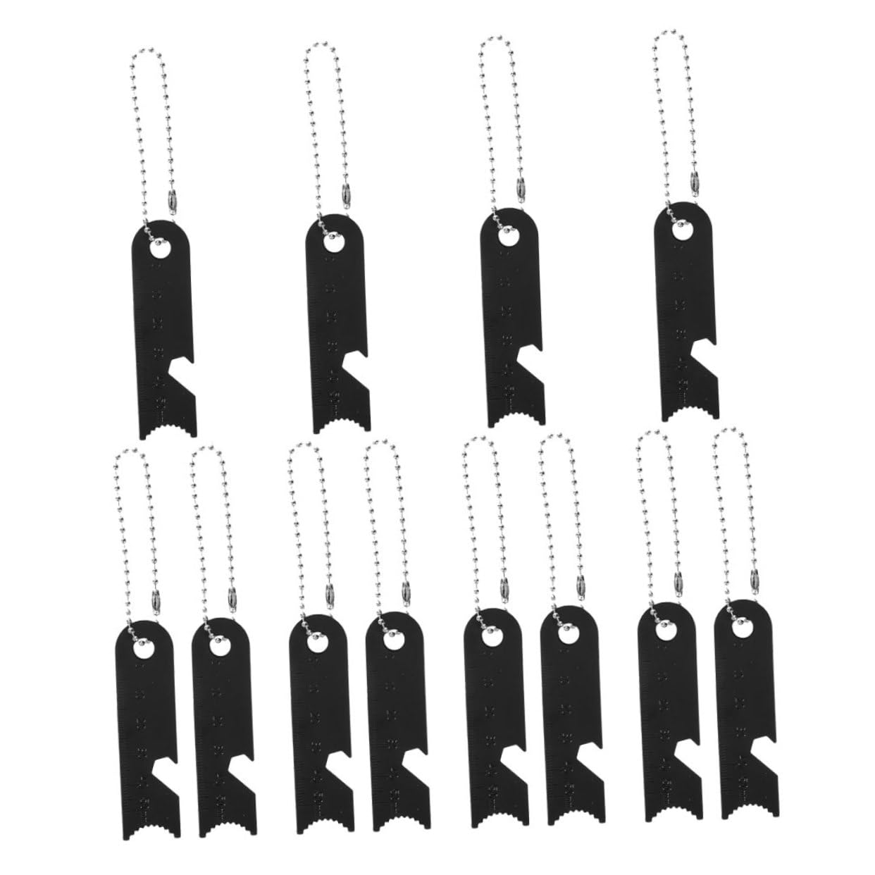 Mipcase 12pcs Flint Fire Striker and Ruler for Outdoor Camping Survival Gear Black