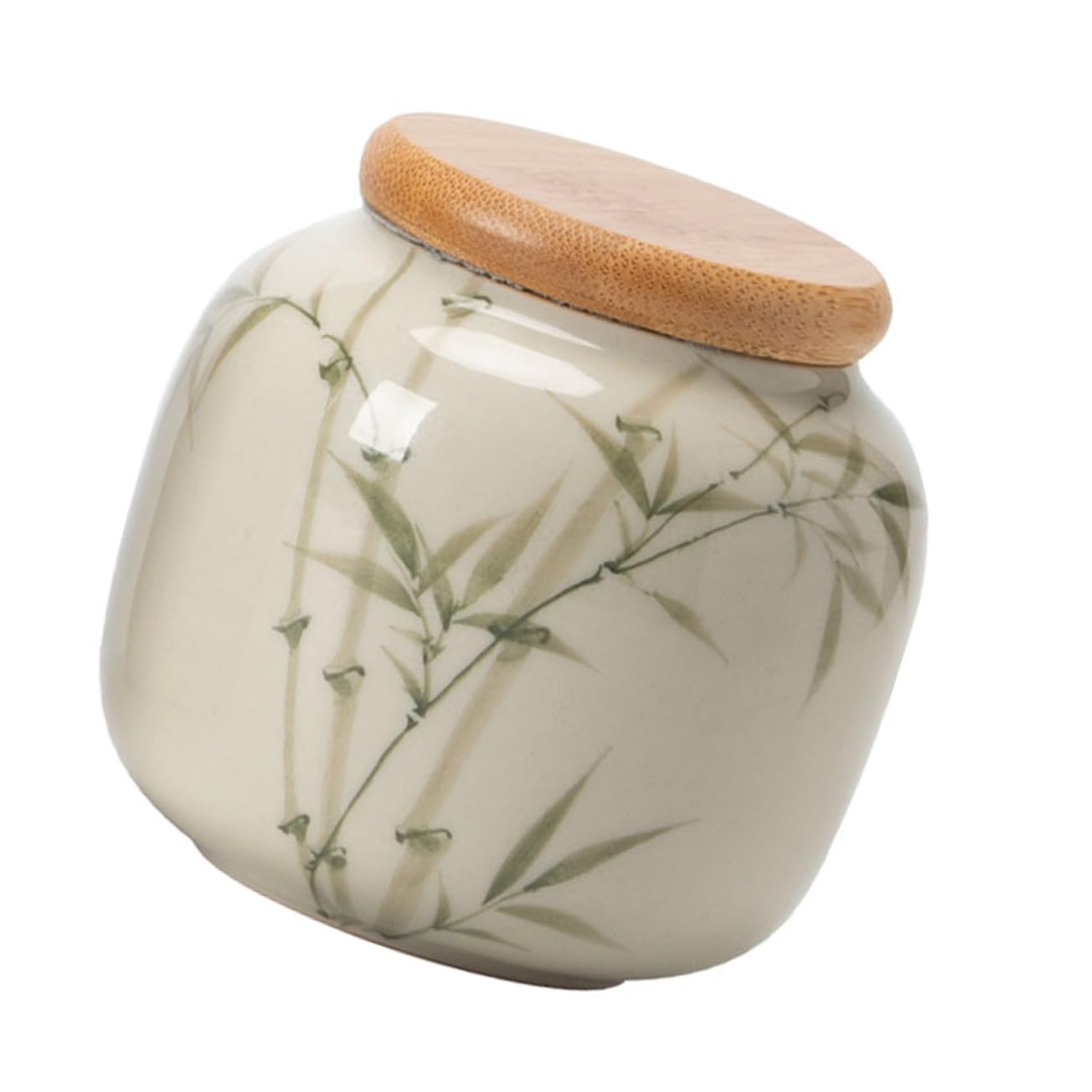 Luxshiny Vintage Chinese Style Ceramic Sealed Canister Elegant Tea Storage Jar with Lid for Home Use for Tea Coffee and Condiments Cultural