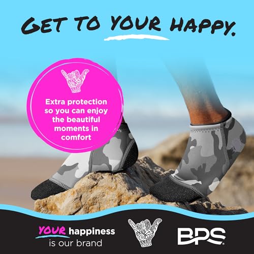 Image of BPS 'Aqua Series' 3mm Neoprene Water Socks for Sand, Beach, Soccer, Volleyball, Wetsuit Booties