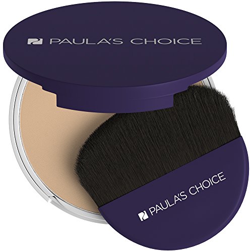 Paula's Choice RESIST Flawless Finish Pressed Powder with Custom Brush - Light, Buildable Coverage - Medium/Tan