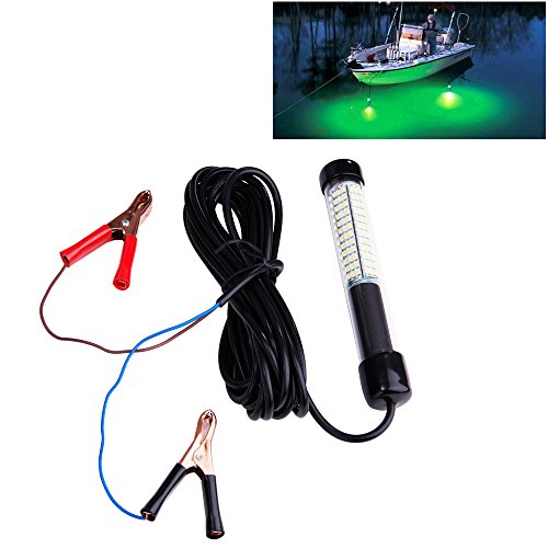 Lightingsky 12V 10.8W 180 LEDs 1080 Lumens LED Submersible Fishing Light Underwater Fish