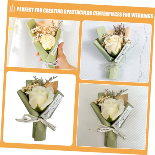 Mini ramo de flores secas naturales para decoración miniatura 2