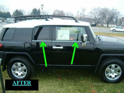 312 Motoring Fits 2007-2011 Toyota Fj Cruiser Chrome Lower Window Trim Moldings 4Pc 2008 2009 2010 07 08 09 10 11 #TOP4