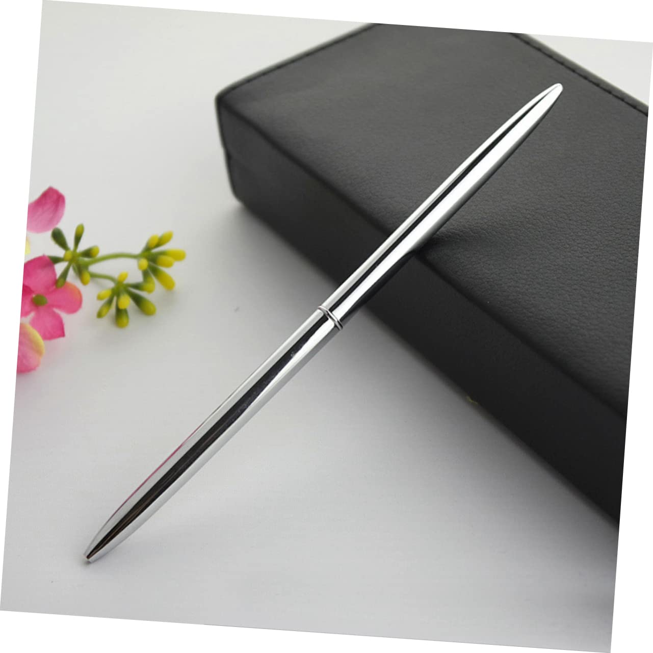 LALAFINA 12pezzi Penna Sfera Metallo Design Leggero e Elegante Inchiostro Blu Per Scuola e Ufficio Ricaricabile e Resistente Perfetta Per Uso Quotidiano