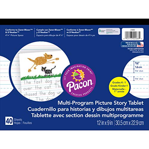 Pacon Handwriting Paper, D'Nealian Grade K / Zaner-Bloser Grade 1, 5/8