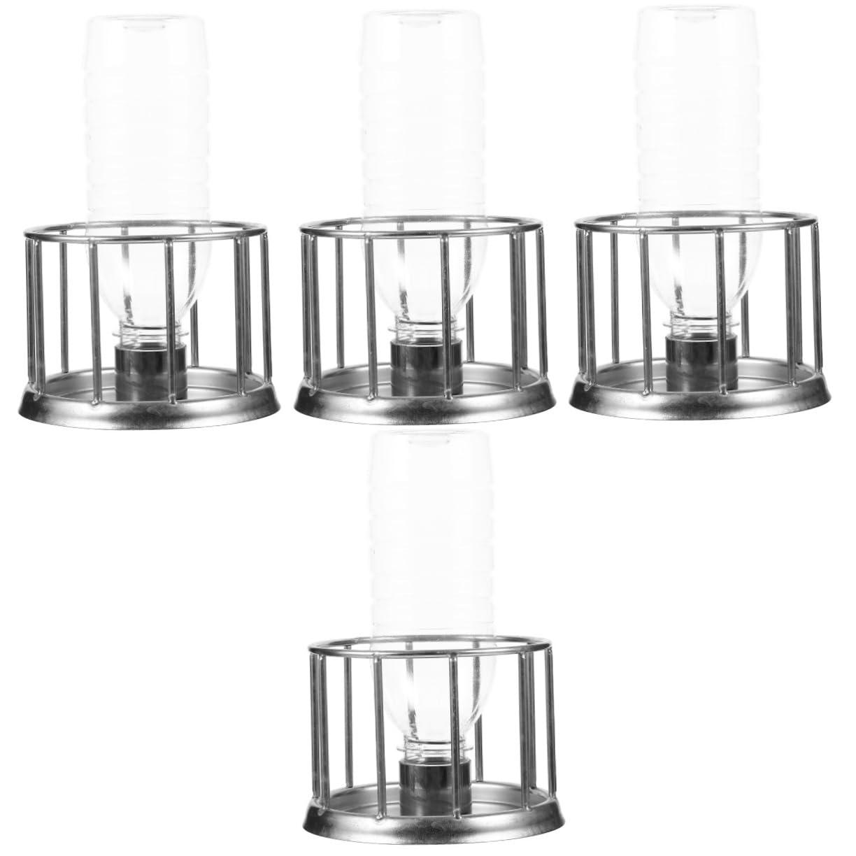 BESPORTBLE 4piezas Comedero De Agua para Tortugas Inoxidable Plato Mini Multifuncional para Reptiles y Tortugas Cuenco y Práctico para Alimentación y