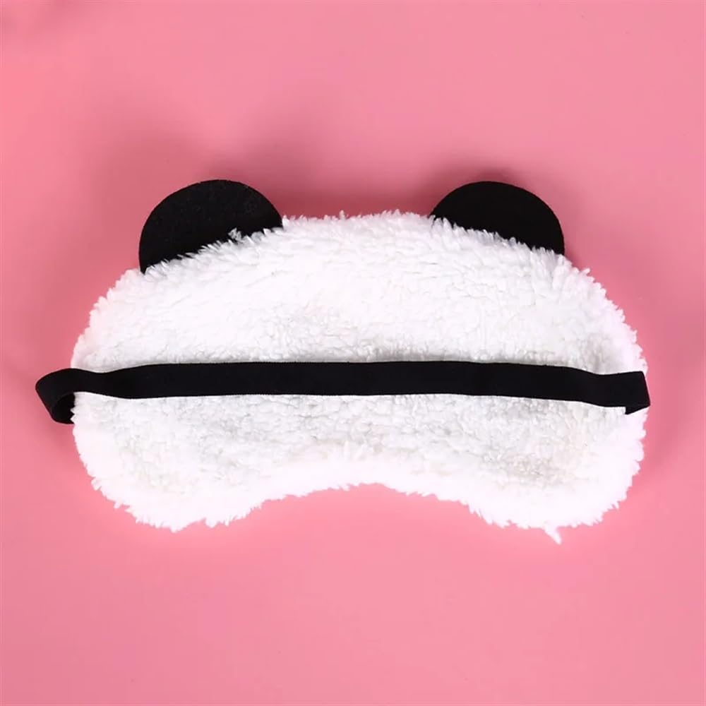 Mascherina per occhi con panda in stile cartone animato, in cotone, per dormire, 3 stili (PR, 4 pezzi)