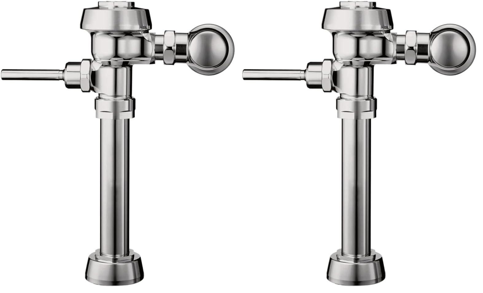 Sloan Royal 110 Exposed Manual Water Closet Flushometer, 3.5 GPF Manual Flush Valve - Single Flush Non-Hold-Open Handle, Fixture Connection Top Spud, Polished Chrome Finish, 3010100 (Pack of 2)