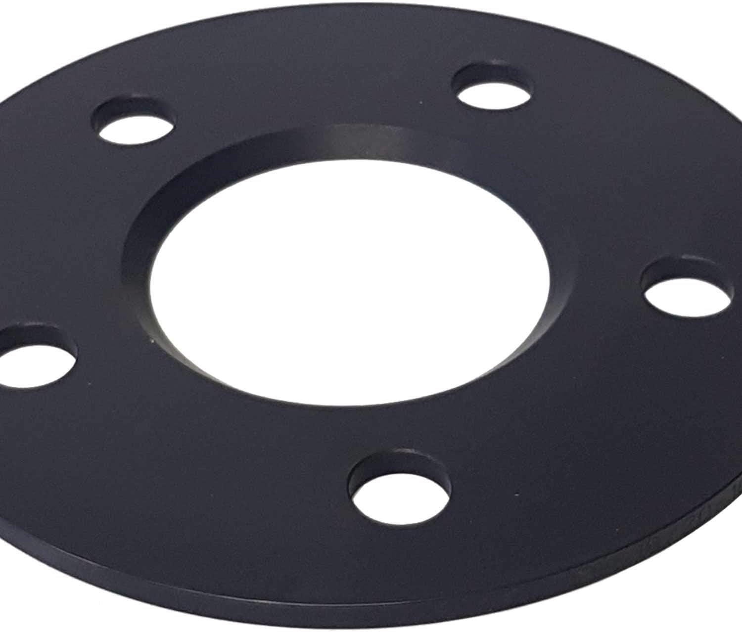 TRACER Spurverbreiterungen Distanzscheiben 10205W 5mm schwarz eloxiert - Lochkreis 100/5+112/5 - Mittenloch 57,1-2 Stück