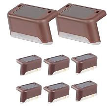 8 Pack Solar Deck Lights Solar Fence Lights Outdoor Stair Lights Garden Lights - Solar Step Lights Outdoor Automatic Lights for Passage Garden Fence Tent Camping Stairway Step Fence Fence Tent