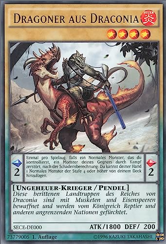 Dragoner aus Draconia (V.1) SECE-DE000 Rare Deutsch Near Mint 1. Auflage - Secrets of Eternity - mit ReCollectibles-Versandschutz - für Yu-Gi-Oh!