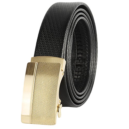 Leather Ratchet Belt for Men, Trim To Fit 18