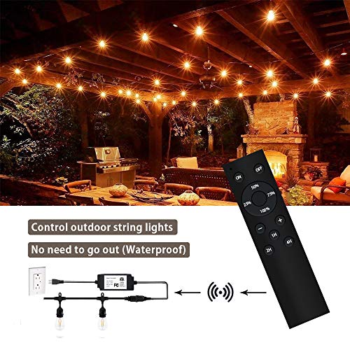 Banord Outdoor Dimmer, Max. 360W Plug-In Dimmer Switch For Led String Lights, Wireless Remote Control Dimming Controller With 4 Brightness Mode #TOP6