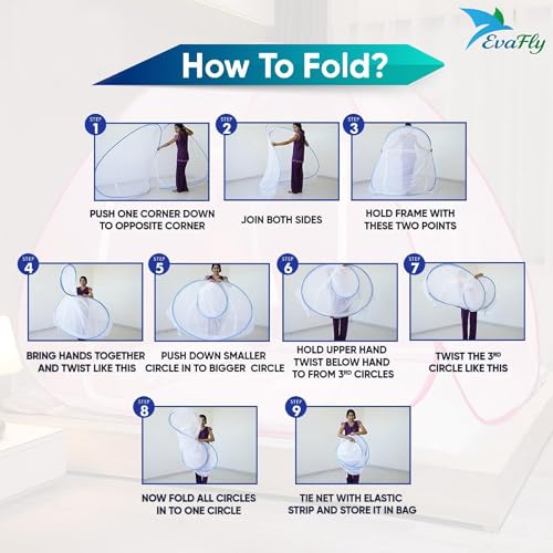 Image of Evafly Mosquito Net for Double Bed | Heart Design (Limited Edition) | King Size Foldable Machardani | Polyester 30GSM Durable Net | PVC Coated Corrosion-Resistant Steel Wire - Full Pink