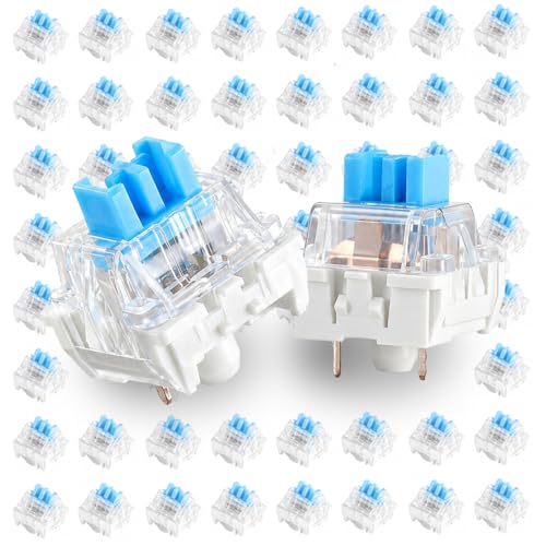 Interruptores mecánicos azules de 3 pines para montaje de teclados en tu zona de estudio