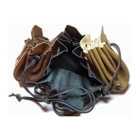Auroris Mittelalterlicher Lederbeutel aus hochwertigem Rinds-Nappaleder Farbe Cover