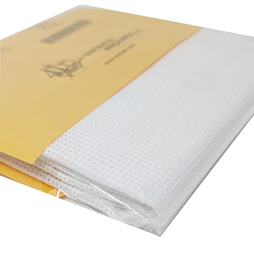 White Premium Aida Cloth for Cross Stitch- 14ct, 18 x 25 in.