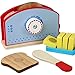 B&Julian® Holz Toaster für Kinderküche mit Brotscheiben Holzmesser Zubehör 9-TLG. Küchenspielzeug Set Spielzeug Frühstücksset Spielküche Kinder