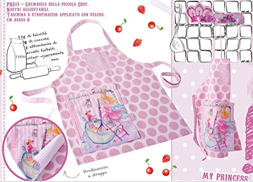 Grembiule Petit Chef haut de gamme Rouge Régal Princesse en coton