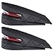 Height Increasing Insoles, Rubber Universal Breathable Shock Relief Shoe Lift Air Pads Cushion Heel Soft 2in Black Half Insoles for Men Kids Women Boots Supportive Comfort, Height Increasing Inso